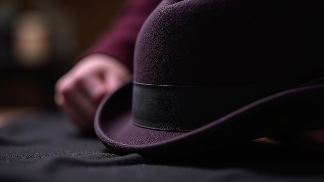 職人の手元と上質な素材